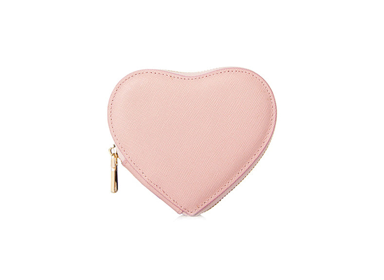 pink heart coin purse