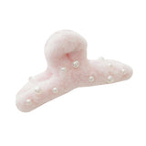 PINK FUR HAIR CLIP
