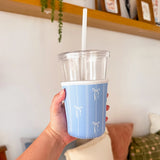 NEW! BLUE + WHITE BOWS COFFEE SLEEVE