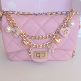 LUXURY PINK QUILTED FLAP BAG