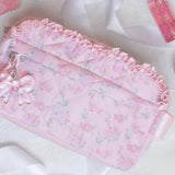 NEW! PINK QUILTED FLORAL POUCH