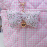 NEW! PINK GINGHAM TOTE BAG