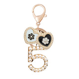 NEW! HEART NUMBER 5 KEYCHAIN