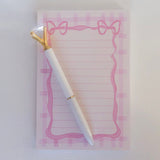 NEW! PINK BOW NOTEPAD