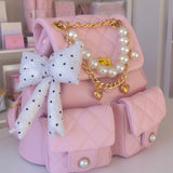 NEW! LUXURY PINK QUILTED BAG