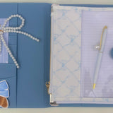 NEW! VINTAGE BLUE BOW A5 AGENDA