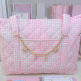 NEW! PINK GINGHAM TOTE BAG