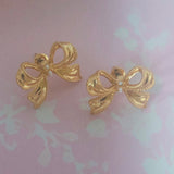GOLD BOW EARRINGS