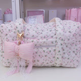 NEW! STRIPED PUFFY BOW KEYCHAIN