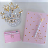 NEW! PINK + GOLD HEART NOTEBOOK