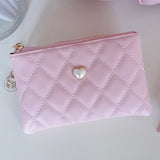 NEW! PINK QUILTED POUCH