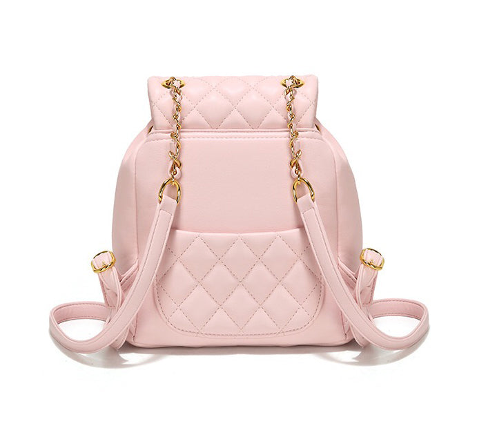 cute pink leather backpacks Pink Leather Backpack Bag | Pink Quilted Bag | Pink Quilted Drawstring Bag | Pink Vegan Leather Handbag