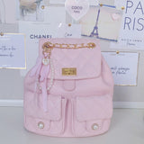 NEW! WHITE HEART BOW KEYCHAIN