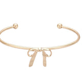 GOLD RIBBON BOW CUFF BRACELET