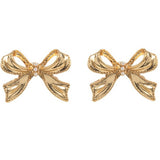 GOLD BOW EARRINGS