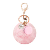 PINK POM MACARON KEYCHAIN