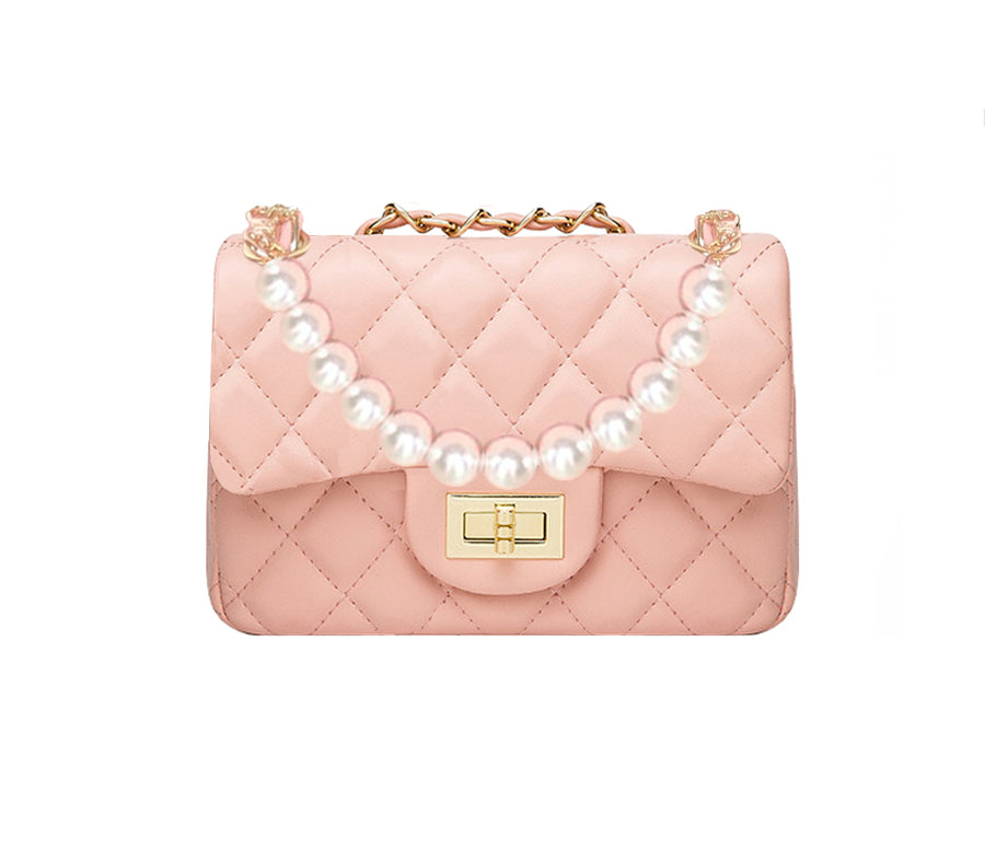 LUXURY PINK QUILTED MINI BAG