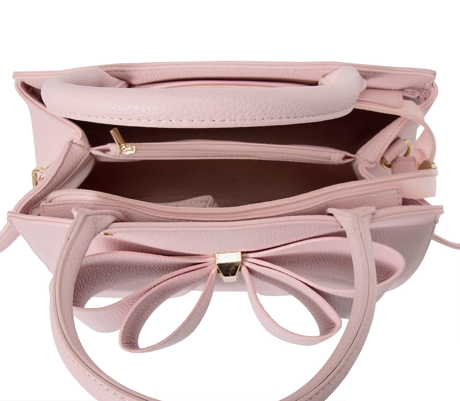 NEW! LUXURY PINK BOW SATCHEL BAG