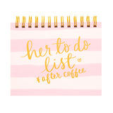 PINK STRIPE SPIRAL PLANNER PAD