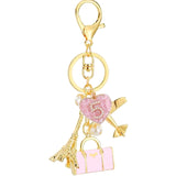 PINK PARIS CHARM KEYCHAIN