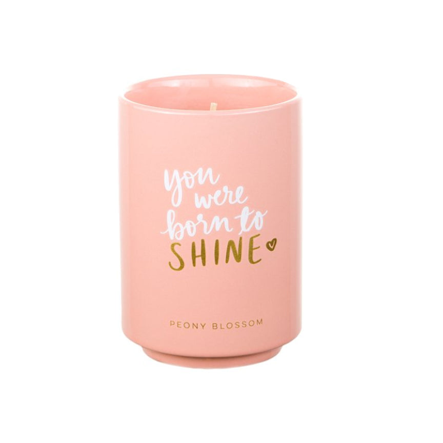 PINK + GOLD PEONY CANDLE