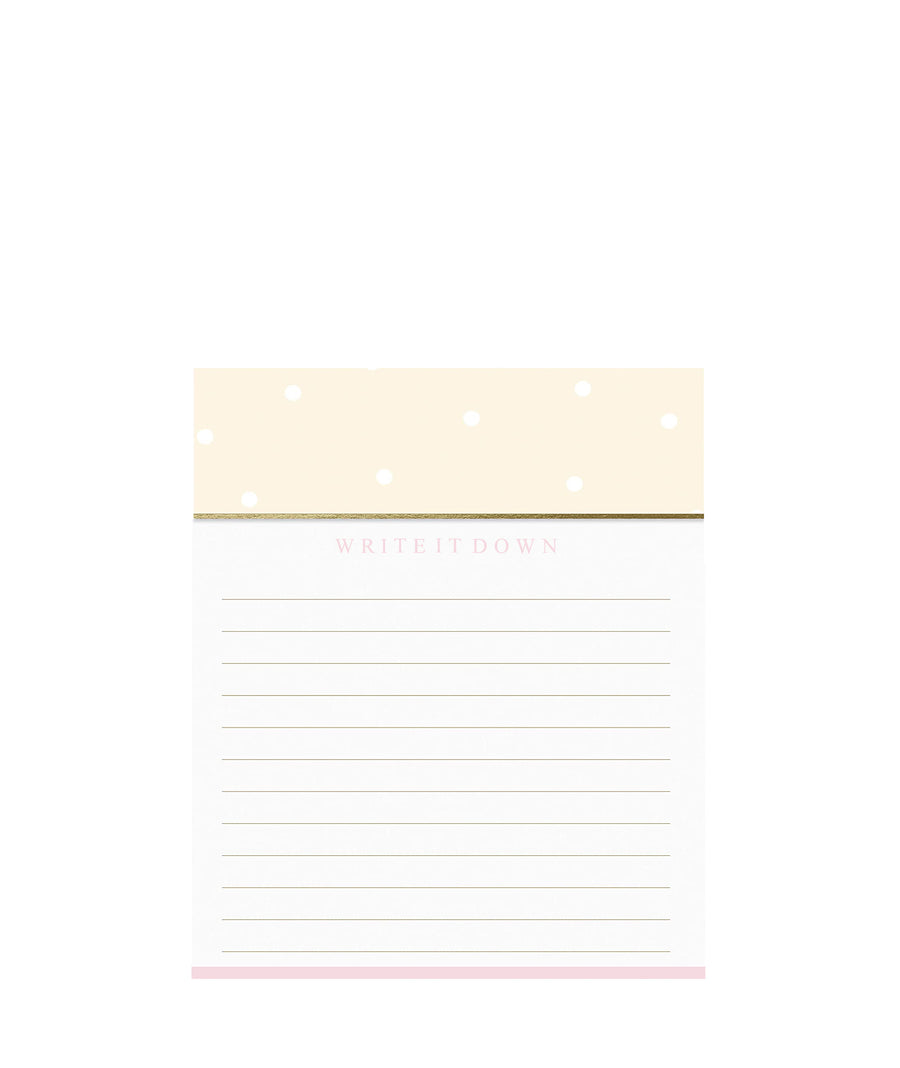 PINK + GOLD NOTEPAD