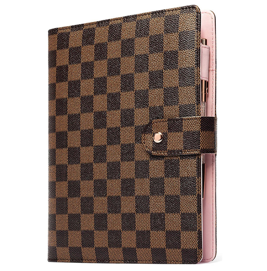 BROWN CHECKERED ROSE GOLD A5 AGENDA