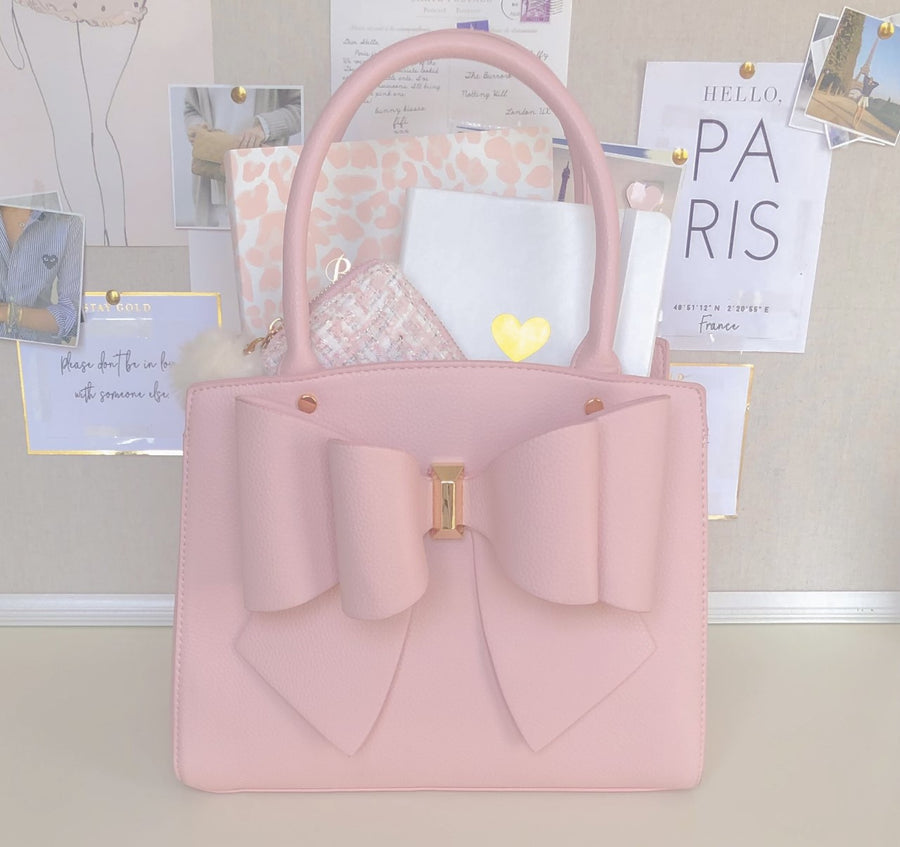 NEW! LUXURY PINK BOW SATCHEL BAG