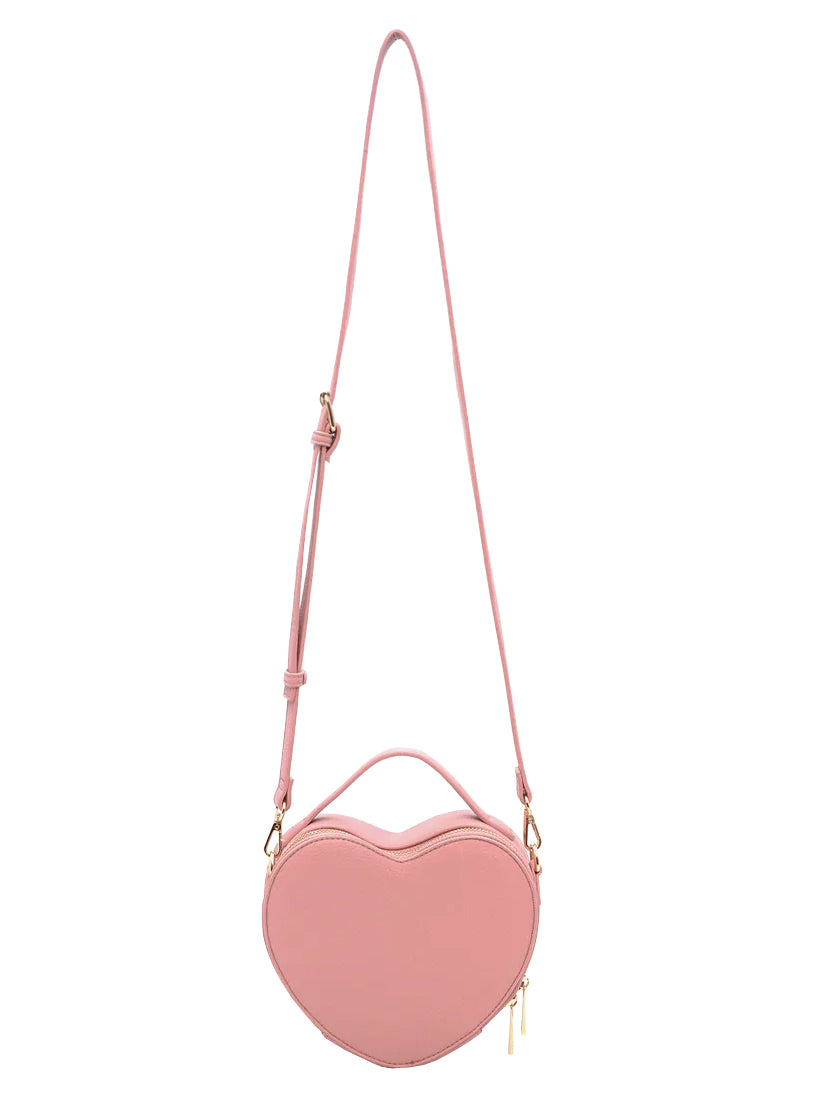 NEW! ROSE PINK HEART SHAPED PEARL BAG