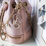 PINK NUMBER 5 KEYCHAIN