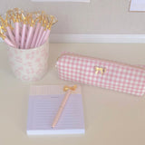 PINK GINGHAM BOW CASE