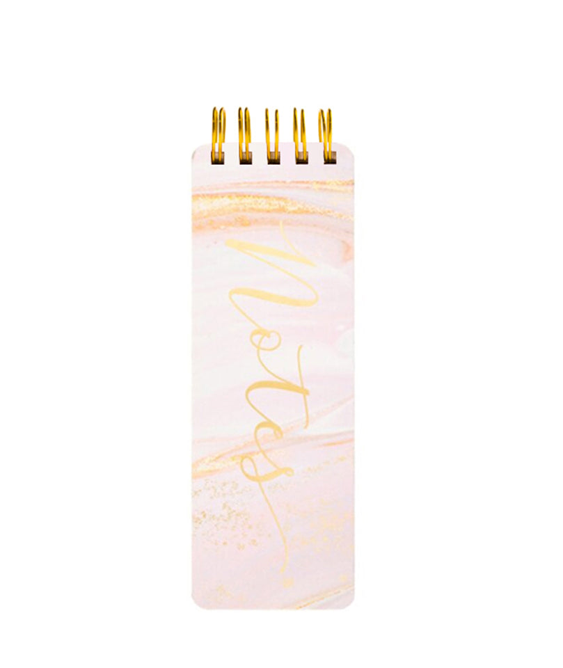 PINK MARBLE SPIRAL NOTEPAD