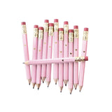 GOLD HEART, MINI PINK PENCILS SET OF 12