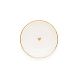 GOLD HEART ROUND TRAY