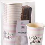 NEW! COFFEE PLEASE CUPS SET OF 12